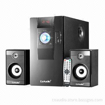 2.1CH Computer Speaker, multimedia speakers with USB, SD, FM Radio,6.5" Woofer Speaker, 100W Output